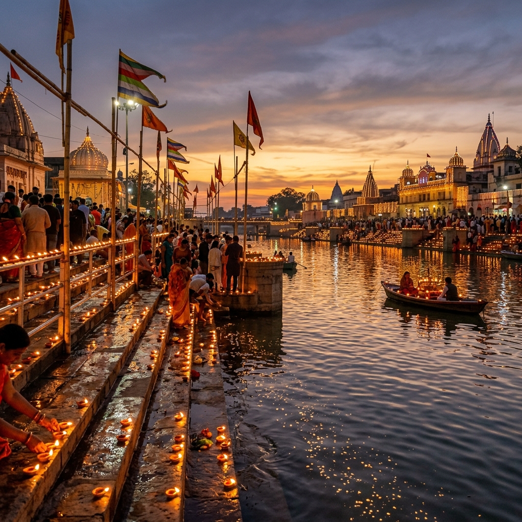 Sacred Saryu River Ghats